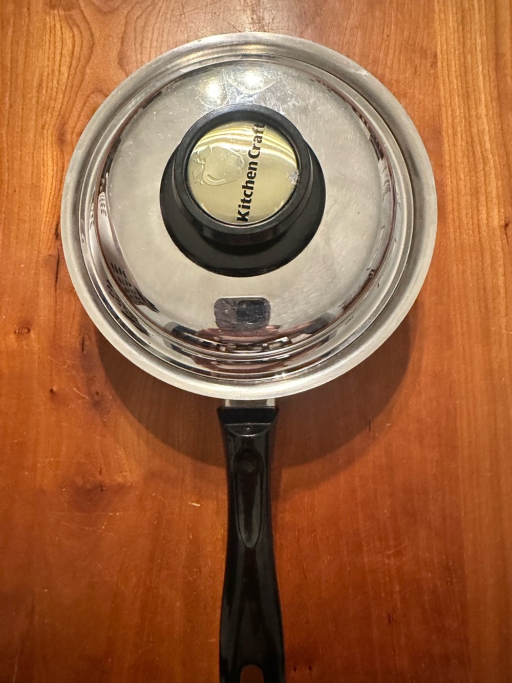 Kitchen Craft Saucepan with Lid - Black Handle